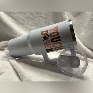 White Touchdown Tumbler with Lid